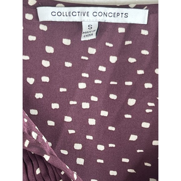 Collective Concepts Women's Boho Semi Sheer Gathered Front Top Size Small - Picture 5 of 8